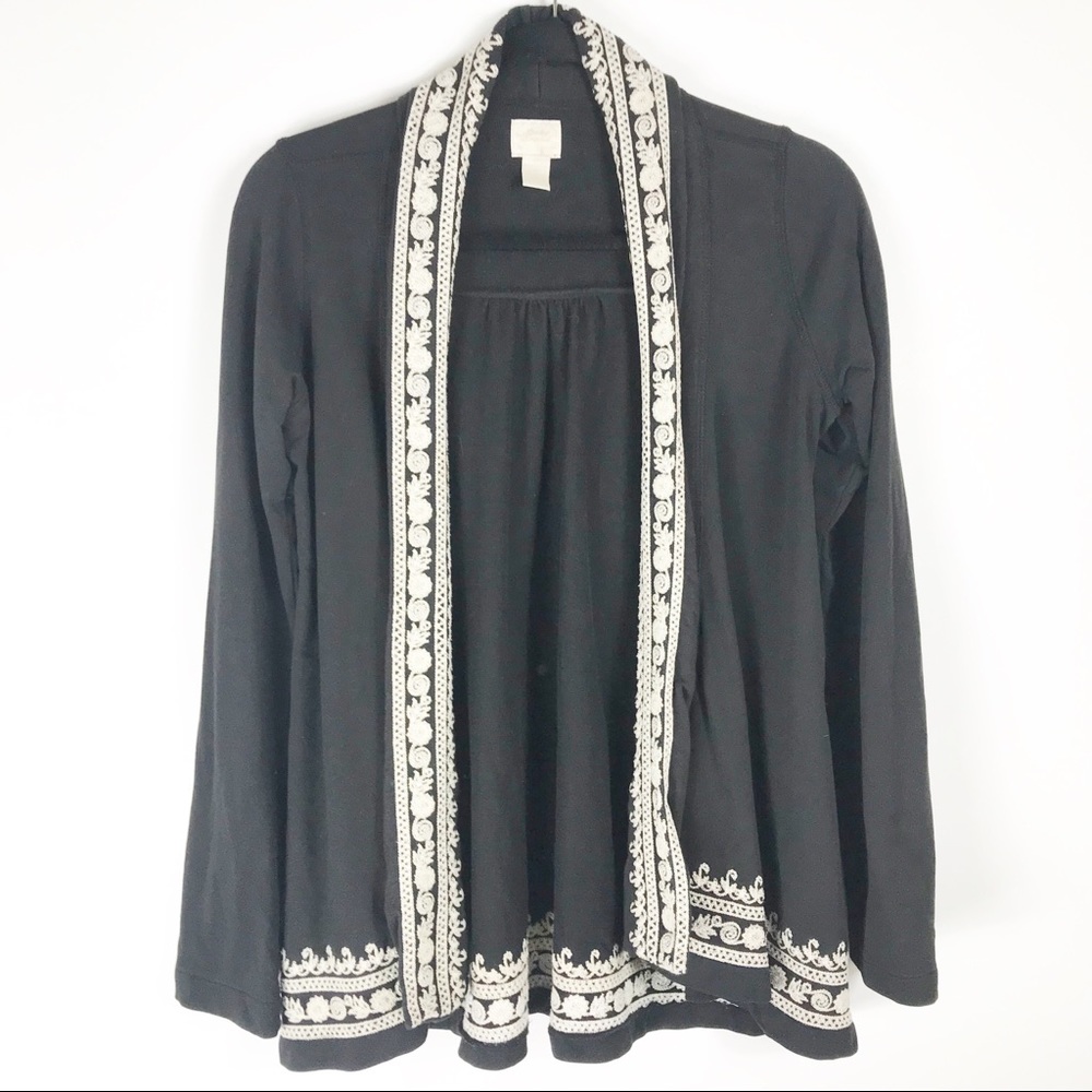 Lucky Brand Cardigan Sweater Jacket  Black XS